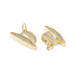 Messing micro pave klare zirkonia anhänger&nbsp;KK-E068-VB268
