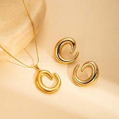 304 Edelstahl-Sets mit Anhängern und Ohrsteckern&nbsp;FS-WGCB9BC-03