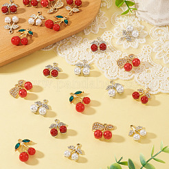 24 stücke 6 stile legierung strass anhänger&nbsp;FIND-TA0009-74