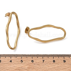 Ohrstecker aus 304 Edelstahlnuggets für Damen&nbsp;SA-CBA21A8-02G