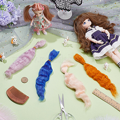 Pelucas rizadas de mohair para hacer muñecas&nbsp;DIY-WH0750-117D