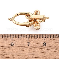 Messing Micro Pave klare Zirkonia Falte über Verschlüsse&nbsp;KK-N288-10G