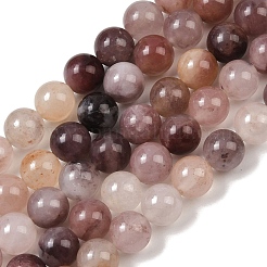 Stränge aus natürlichen violetten Erdbeerquarzperlen&nbsp;G-P530-B02-03
