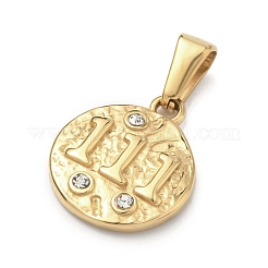 Pendentifs texturés en acier inoxydable 304&nbsp;STAS-A140-02G-1