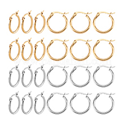 Pendientes de aro de acero inoxidable 304&nbsp;STAS-PH0019-03