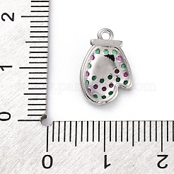 Colgantes de circonita cúbica micro pavé de latón de la serie navideña&nbsp;KK-Q010-01P-03B