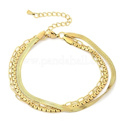 Bracelets à chevrons&nbsp;BJEW-U019-04G-03