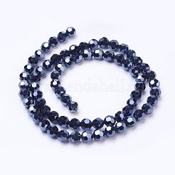 À facettes (32 facettes) (32 facettes) brin de perles de verre électrolytique&nbsp;X-EGLA-J042-6mm-F01