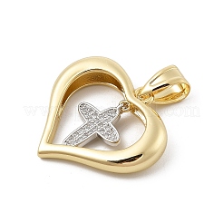 Ottone micro spianare pendenti zirconi&nbsp;KK-U047-23G-04