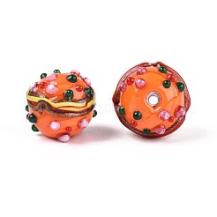 Cuentas irregulares hechas a mano hechas con lampwork&nbsp;LAMP-T022-05B