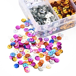 60g 10 Farben Kunststoff-Paillettenperlen&nbsp;FIND-YW0001-43
