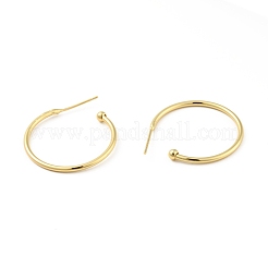 Orecchini a bottone ad anello in ottone&nbsp;EJEW-B013-03