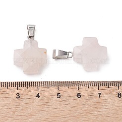 Pendentifs de quartz rose naturel&nbsp;G-K359-02P-07