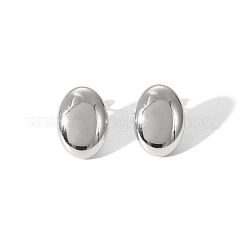 Orecchini ovali alla moda in acciaio inossidabile 304 per donna&nbsp;TU0111-3