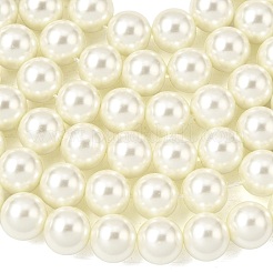 Fili di perle rotonde di perle di vetro tinto ecologico&nbsp;HY-A002-10mm-RB011