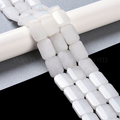 Natürliche weiße Jade perlen Stränge&nbsp;G-M420-M06-02