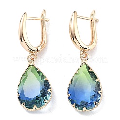 Pendientes de aro de latón dorado claro&nbsp;EJEW-Q800-55KCG