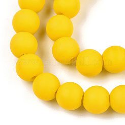 Chapelets de perles en verre opaques&nbsp;GLAA-T032-P6mm-MD08