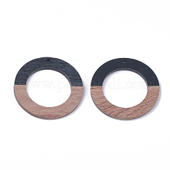Pendentifs en bois de résine et de noyer&nbsp;RESI-S358-04H-01