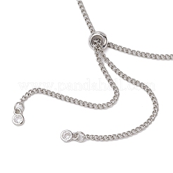 Fabrication de colliers coulissants en macramé avec chaîne gourmette en acier inoxydable 304&nbsp;NJEW-JN05062