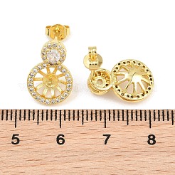 Messing micro pave zirkonia-ohrstecker-Zubehör&nbsp;CU-CBAA5EE-02G