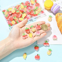 70 Stück 7 Stile Frucht-Cabochons aus undurchsichtigem Harz&nbsp;CRES-CJ0001-92