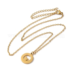 Colliers pendentifs en acier inoxydable 304&nbsp;LS-NJEW-H036-02G-O