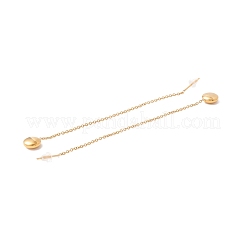 Longue chaîne avec boucles d'oreilles pendantes boule ronde&nbsp;EJEW-A067-17G