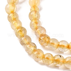 Oro naturale perle di quarzo rutilato fili&nbsp;G-A235-B06-01
