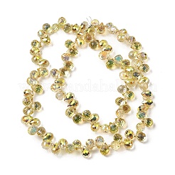 Perles en verre galvanisée&nbsp;EGLA-K062-01B-HP03