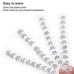 40 stücke 2 arten schmetterling legierung strass haar verschluss für frauen mädchen hairstyling&nbsp;OHAR-ME0001-02