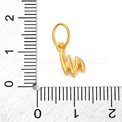 925 breloque lettre en argent sterling avec anneaux de jonction&nbsp;STER-R008-01G-W