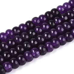 Teñidos naturales blancas abalorios de jade hebras&nbsp;G-T139-59A-03