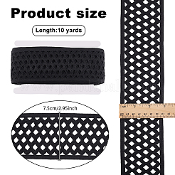 10 Yards breites elastisches Polyesterband mit Hohlsaum&nbsp;DIY-FG0006-44B