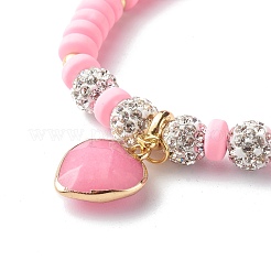Bracelets en perles de pâte polymère faites main&nbsp;BJEW-JB06552