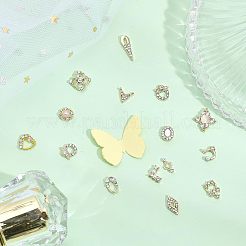 Cabochons en alliage avec strass&nbsp;MRMJ-CA0001-37