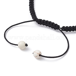 Set di braccialetti con perline intrecciate di delfino turchese sintetico di 2 colori e diaspro dalmata naturale&nbsp;BJEW-JB09839