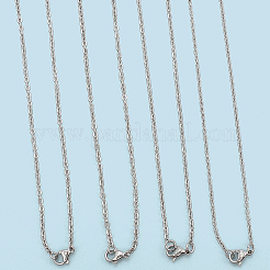 12 pieza 4 estilos 304 cadena de cable de acero inoxidable fabricación de collares&nbsp;STAS-SC0010-23P