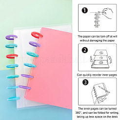 80 stücke 8 arten herz kunststoff lose blatt ring runde binder discs&nbsp;DIY-PH0009-08