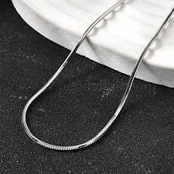 Collane a catena a serpente in acciaio inossidabile 304 da 1.5 mm per donne e uomini&nbsp;STAS-V011-04C-P