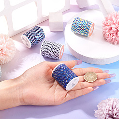 4 Rolle 4 Farben 4-fädige Polycotton-Kordel mit Metallicfaden&nbsp;OCOR-TA0003-06B
