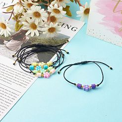 Bracciali in filo di nylon regolabili&nbsp;BJEW-JB06494