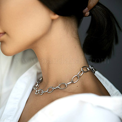 S925 Silber geometrische Kreis Kette Halskette Mode minimalistischen trendigen Schmuck&nbsp;AT6850