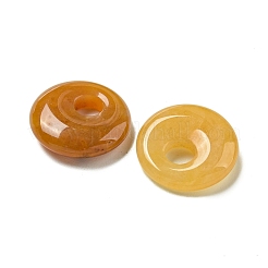 Dijes de disco pi/rosquilla de jade y topacio natural&nbsp;X-G-G142-02C