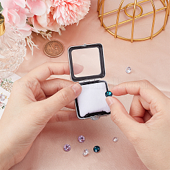 Cajas de exhibición de piedras preciosas de diamantes sueltos de hierro&nbsp;CON-WH0088-19A-02