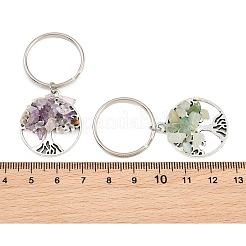 4 ensemble de porte-clés en pierre naturelle&nbsp;KEYC-FH0001-20-1