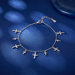 Set di gioielli con croce in argento sterling s925 e nappa&nbsp;PL7288-1