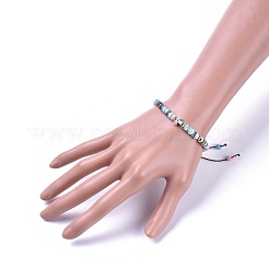 Bracciali con perline intrecciate con filo di nylon&nbsp;BJEW-JB04552-02
