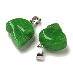 Teñidos colgantes de jade blanco natural&nbsp;G-Z067-02P-14