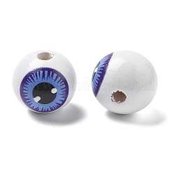 Perles européennes en bois de schima imprimées&nbsp;WOOD-G023-01B